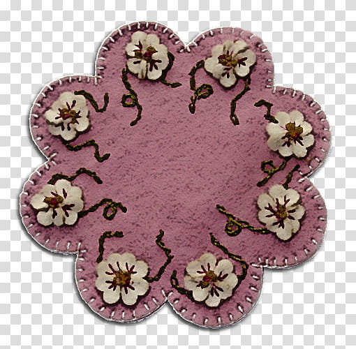 Cherry blossom, Pink, Petal, Embroidery, Textile, Flower, Wool, Plate transparent background PNG clipart