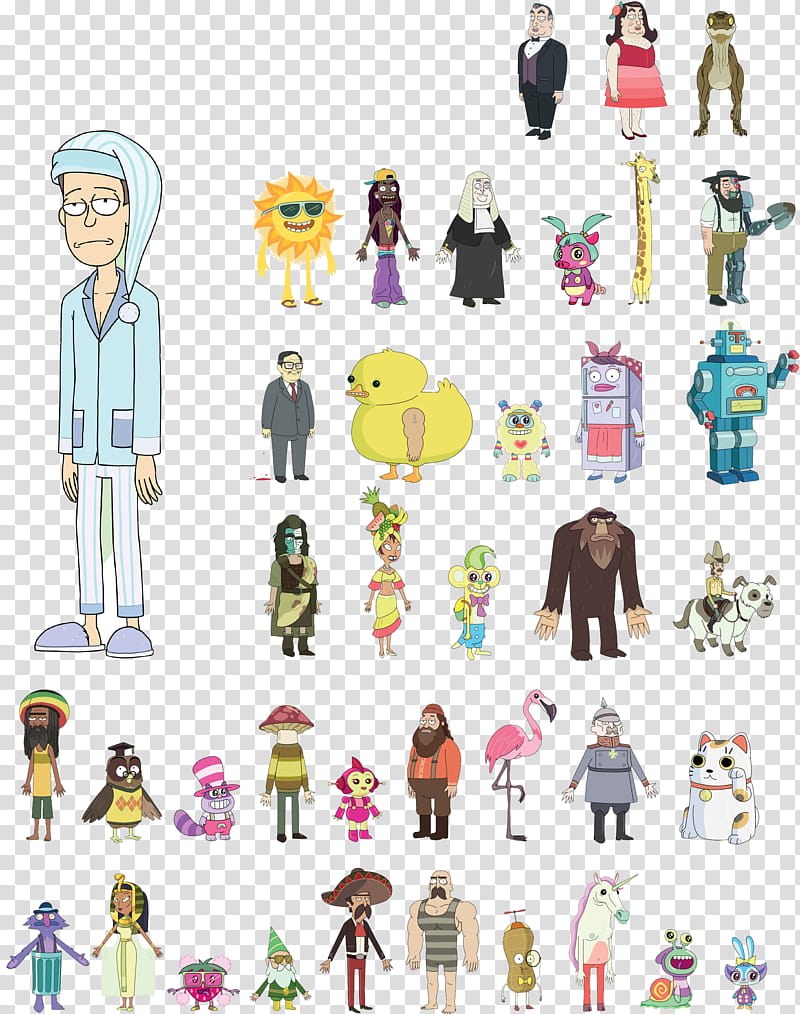 Rick and Morty HQ Resource , cartoon character lot transparent background PNG clipart