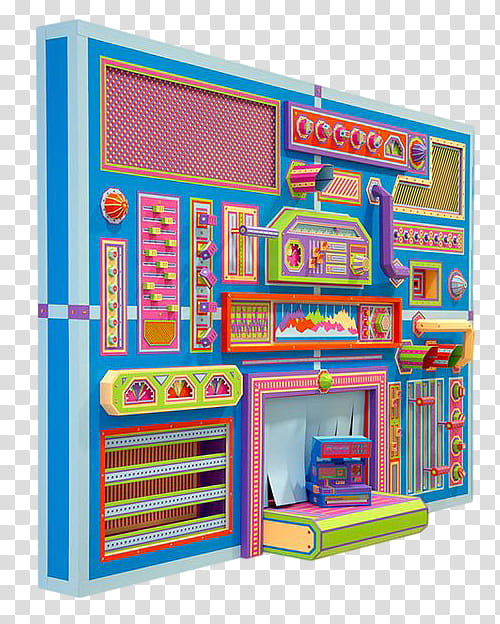 multicolored dollhouse transparent background PNG clipart