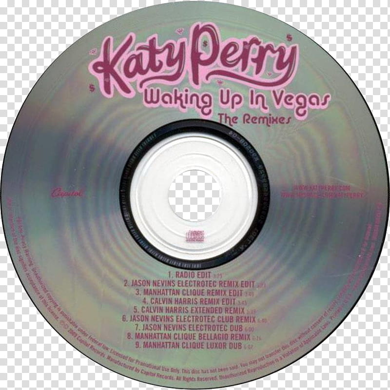 Katy Perry Albums UPDATED   , Katy Perry Waking Up in Vegas disc transparent background PNG clipart