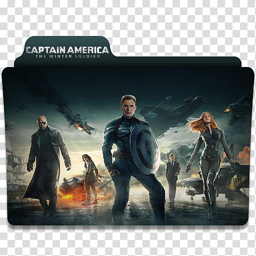 Marvel Universe Movies Folder Icons, Captain America The Winter Soldier transparent background PNG clipart