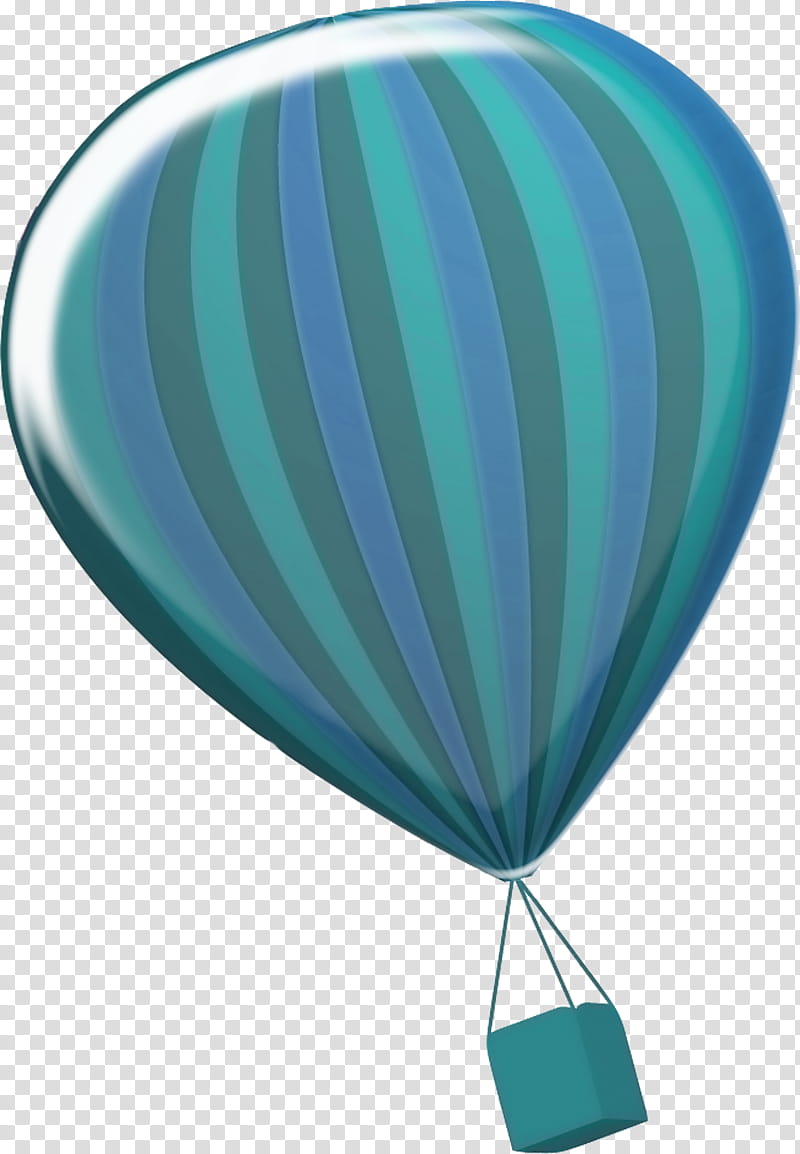 Fly with me, blue striped hot air balloon transparent background PNG clipart