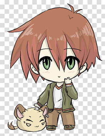 Chibi Tanner and Yenamon transparent background PNG clipart