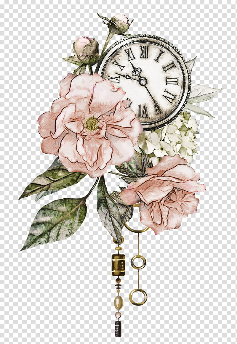 Flower Art Watercolor, Watercolor Painting, Drawing, Clock, Decoupage, Cut Flowers, Plant, Wall Clock transparent background PNG clipart