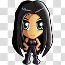 SMALLVILLE Chibi Icons, LANA, black-haired female cartoon character transparent background PNG clipart
