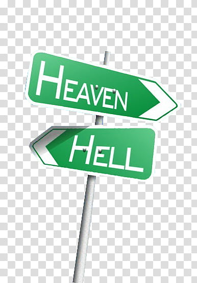 , heaven pointing right direction and hell pointing left direction transparent background PNG clipart