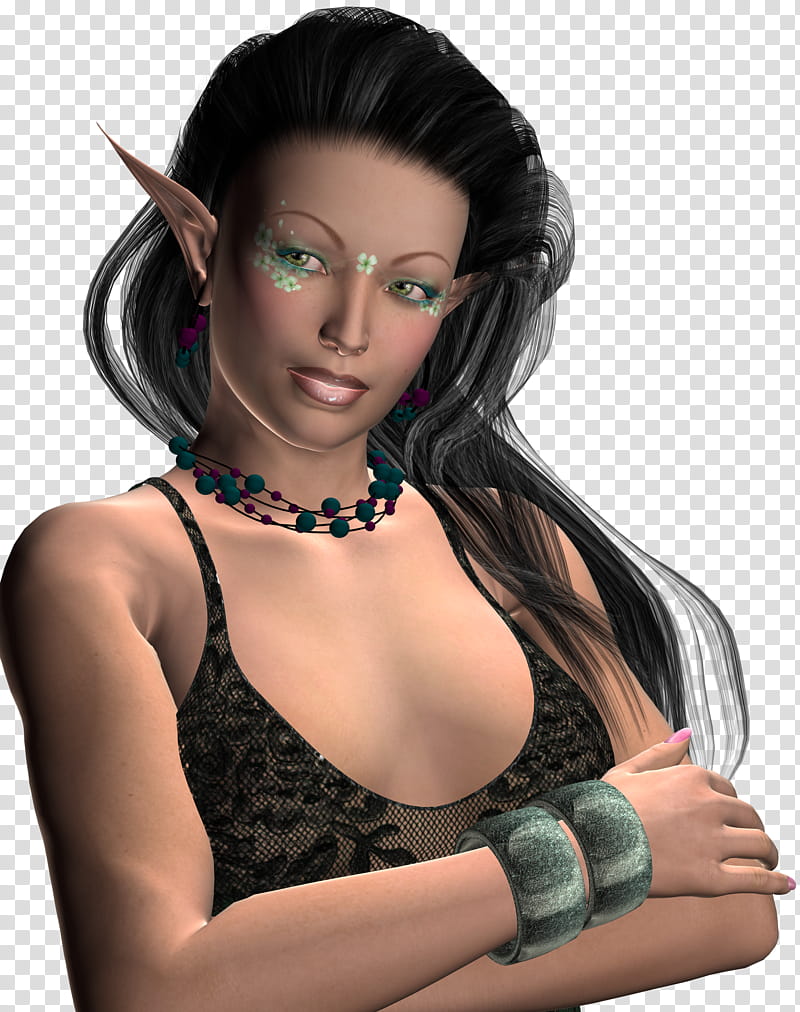 Green Elf , female elf illustration transparent background PNG clipart