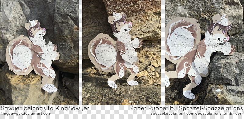 Paper Puppet Commission Sawyer Posed transparent background PNG clipart