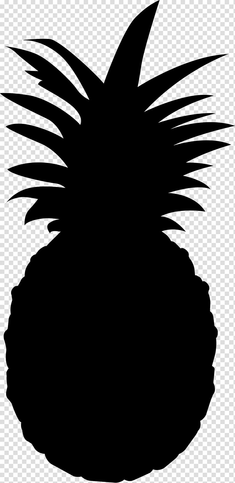 Palm Tree Silhouette, Pineapple, Logo, Plants, Character, Arecales, Ananas, Blackandwhite transparent background PNG clipart