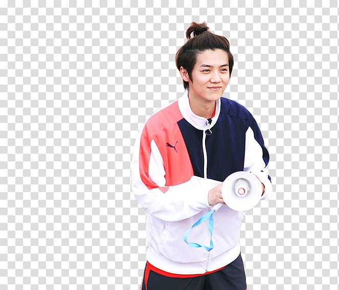 LUHAN, man holding white megaphone transparent background PNG clipart