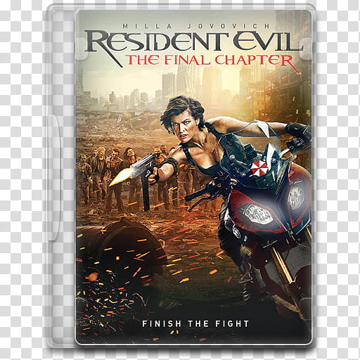 Movie Icon , Resident Evil, The Final Chapter, Resident Evil The Final Chapter DVD case transparent background PNG clipart