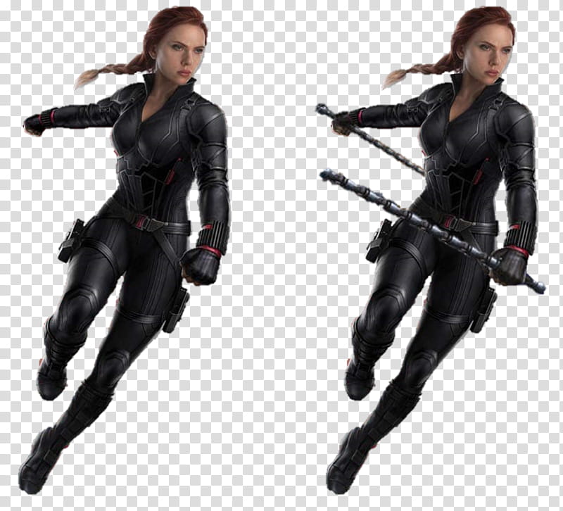 Avengers Endgame Black Widow (),, woman in black suit collage transparent background PNG clipart