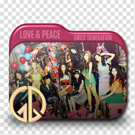 SNSD Love and Peace Folder Icon ,  Peace, Love & Peace poster transparent background PNG clipart
