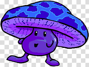 A Magic Toadstool Halloween, purple and blue mushroom illustration transparent background PNG clipart