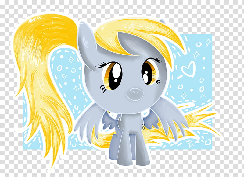 DERP, grey and yellow My Little Pony transparent background PNG clipart