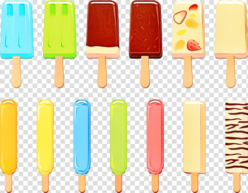 frozen dessert ice pop ice cream bar dessert, Watercolor, Paint, Wet Ink transparent background PNG clipart