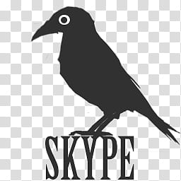 MysticCrow dock icons, SKYPE, Skype crow illustration transparent background PNG clipart