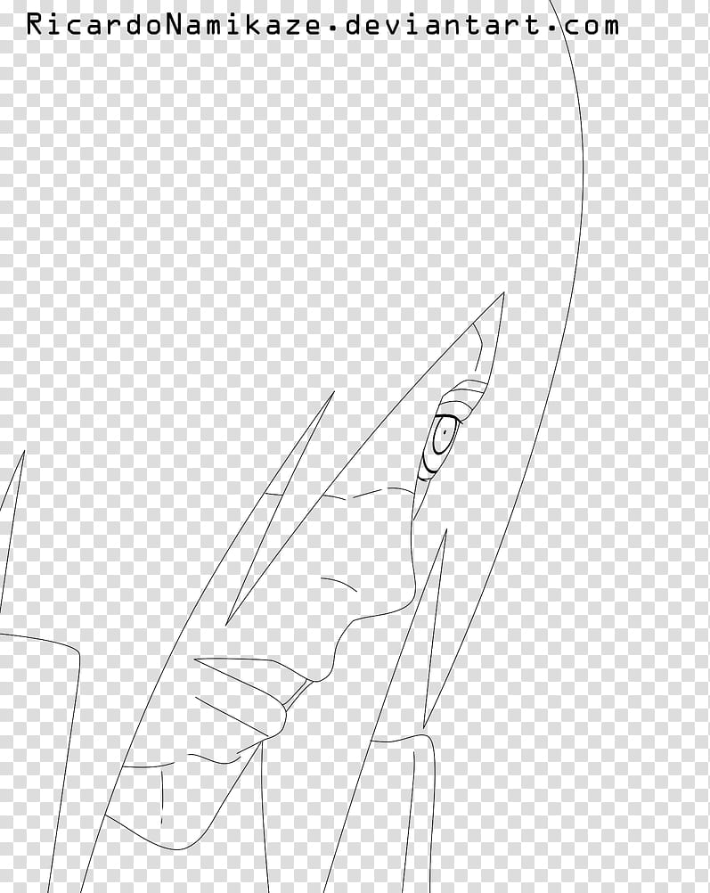 Madara Uchiha Edo Tensei Lineart., Naruto character sketch transparent background PNG clipart