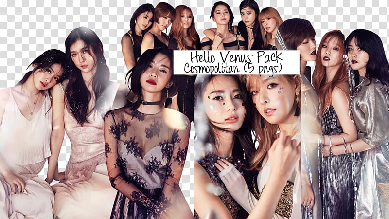 Hello Venus Cosmopolitan Magazine, Hello Venus members illustration transparent background PNG clipart