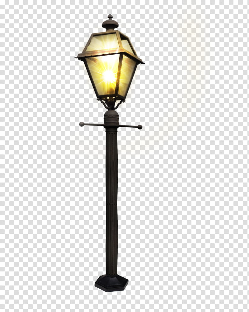 Street Lamp, black and yellow street lamp transparent background PNG clipart