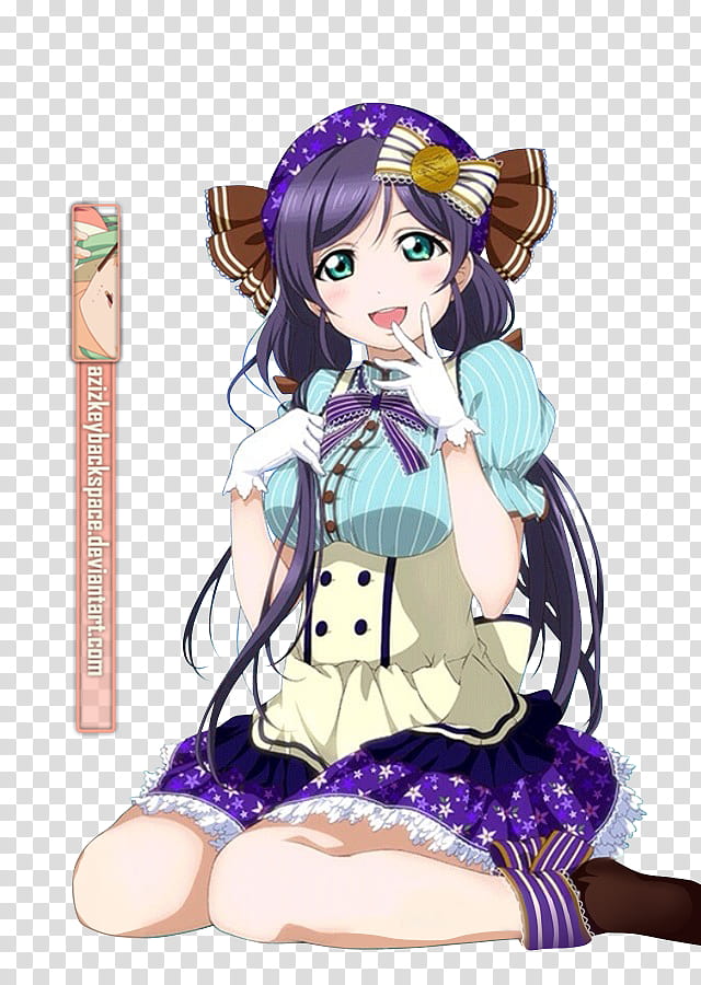 #&#; Toujou Nozomi (Love Live! Card) SR, Render, girl anime character transparent background PNG clipart