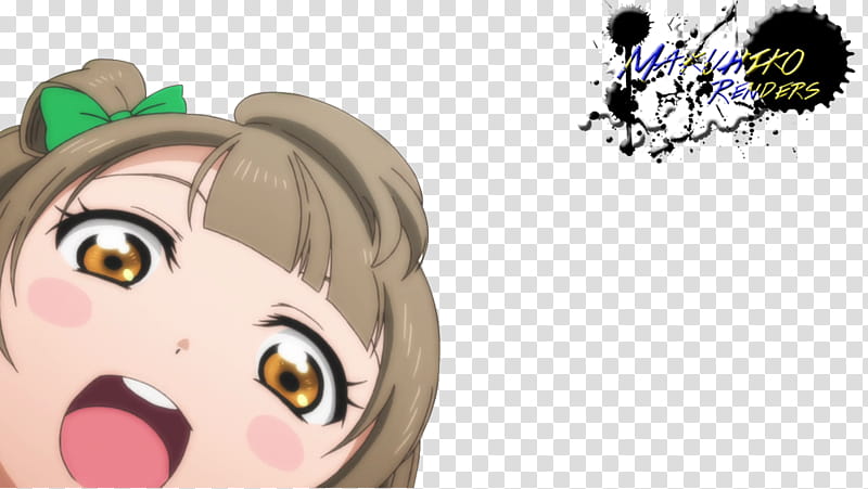 Minami Kotori, brown-hired girl anime character illustration transparent background PNG clipart