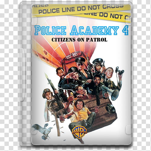 Movie Icon Mega , Police Academy , Citizens on Patrol, Police Academy  DVD case transparent background PNG clipart