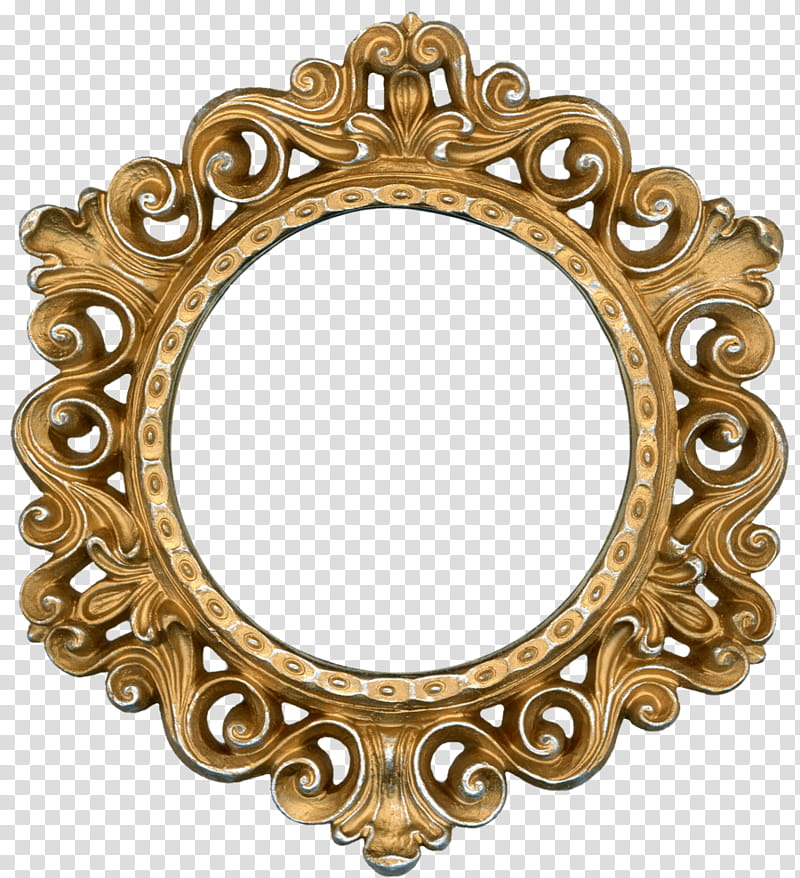 K Watchers, round gold-colored frame illustration transparent background PNG clipart