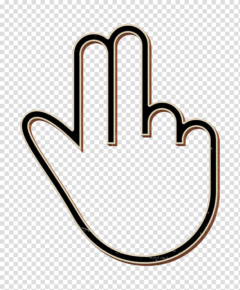 fingers icon gesture icon hand icon, Two Icon, Line transparent background PNG clipart