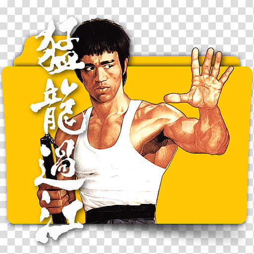 Bruce Lee movie folder icons collection,  way of the dragon TC transparent background PNG clipart