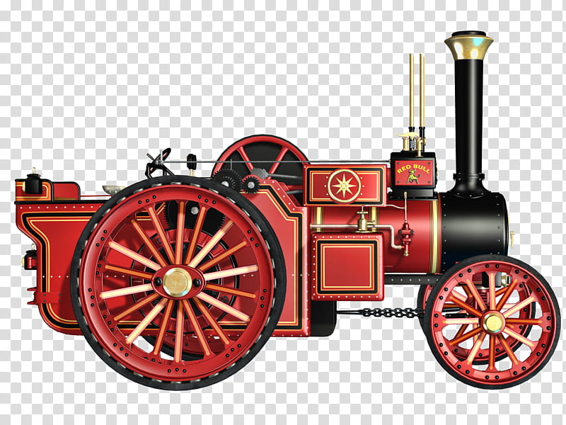 Steam Engine , red and black train transparent background PNG clipart