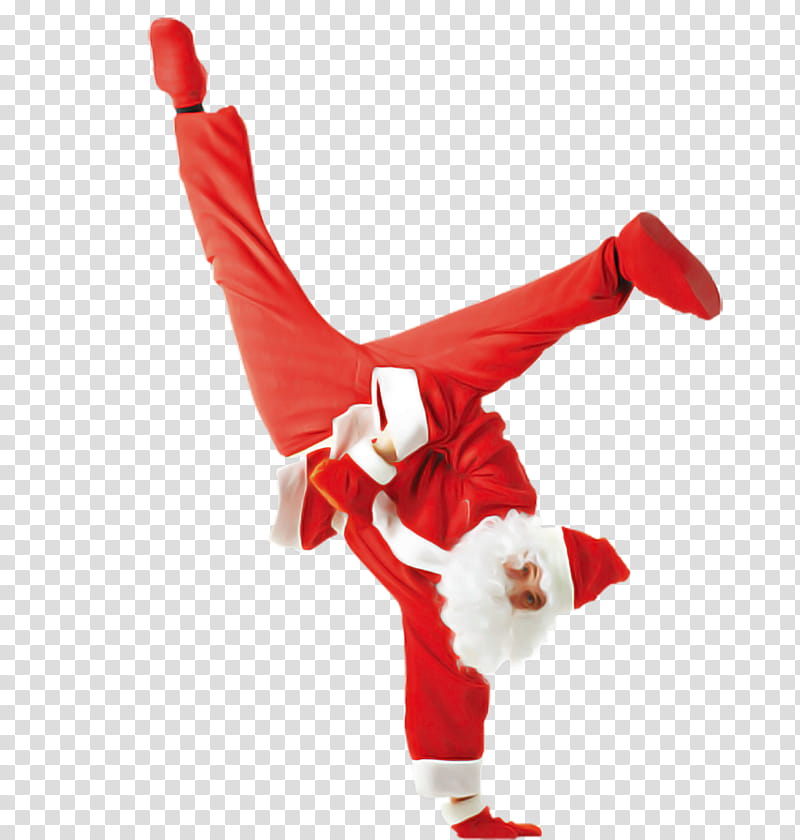 Santa claus, Kick, Bboying, Flip Acrobatic, Performance, Street Dance, Performing Arts transparent background PNG clipart