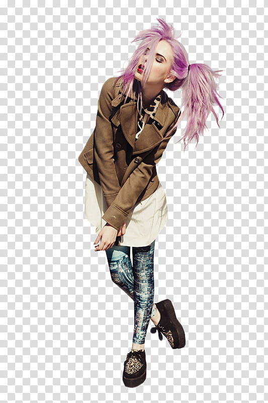 Madeline Rae Mason, woman with purple hair transparent background PNG clipart
