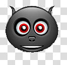 Halloween, black devil emoji illustration transparent background PNG clipart