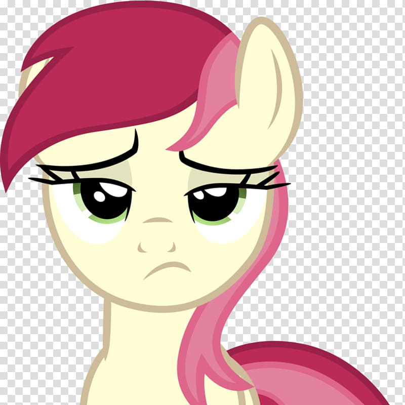 LoseRuck is not impressed, sad-eyes gray pony with pink hair illustration transparent background PNG clipart