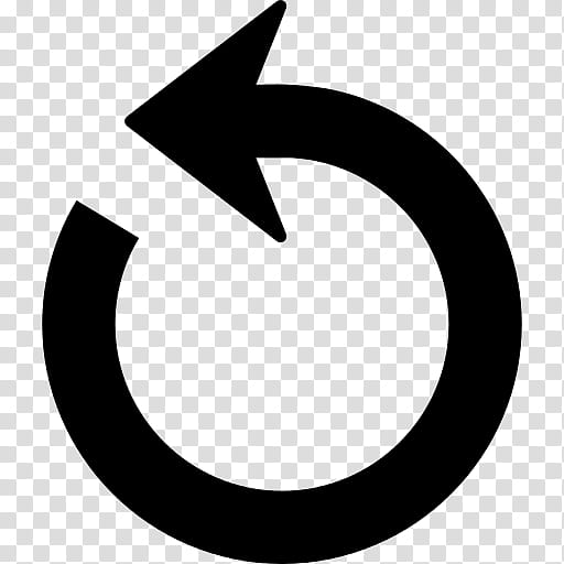 Circle Background Arrow, Curve, Button, User Interface, Symbol, Blackandwhite, Logo, Crescent transparent background PNG clipart