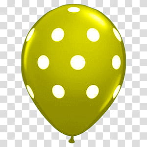white and green polka-dot ballon transparent background PNG clipart