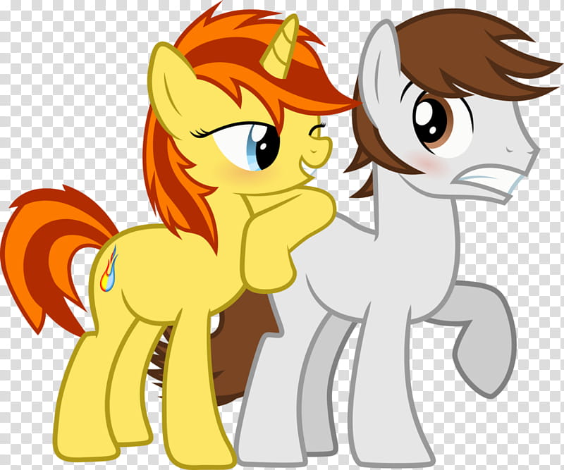Mahaugher&#;s th Birthday Present, two white and yellow My Little Pony characters transparent background PNG clipart