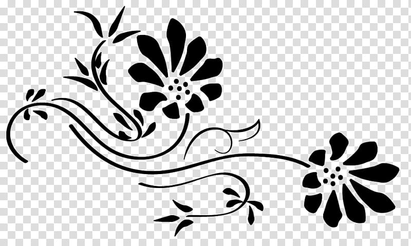 Flowers Design, black flower sketch transparent background PNG clipart