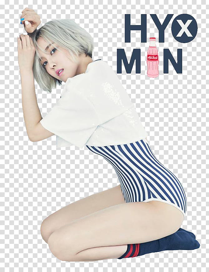 Render Park Hyomin Nice Body, woman wearing swimsuit while kneeling transparent background PNG clipart