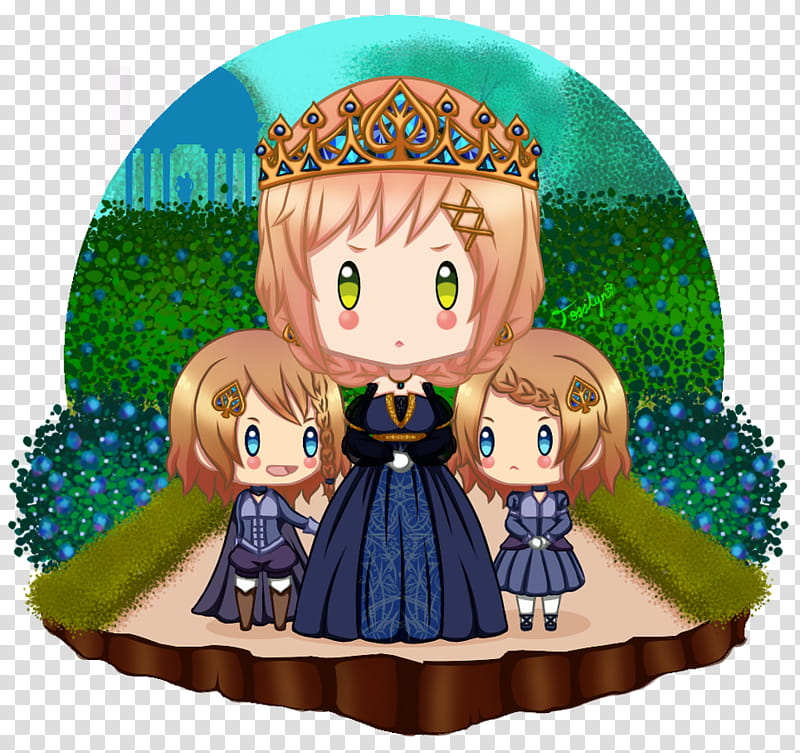[Cardverse] The Queen and the Princesses of Spades transparent background PNG clipart