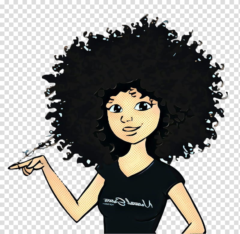 hair afro cartoon hairstyle human, Pop Art, Retro, Vintage, Jheri Curl, Black Hair, Scurl transparent background PNG clipart