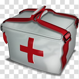 bagg and box s, white and red medicine bag illustration transparent background PNG clipart