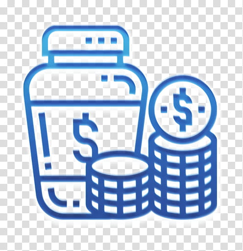 Money jar icon Bank icon Crowdfunding icon, Line Art, Plastic Bottle transparent background PNG clipart