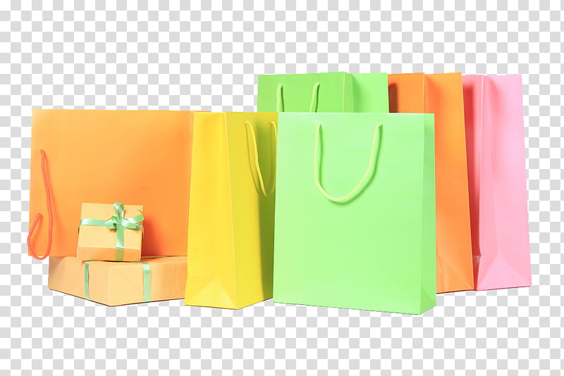 Plastic Bag, Paper Bag, Handbag, Reusable Shopping Bag, Packaging And Labeling, Yellow, Orange, Material Property transparent background PNG clipart