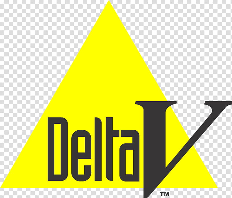 Logo Yellow, Deltav, Angle, Emerson Electric, Distributed Control System, Text, Line, Sign transparent background PNG clipart