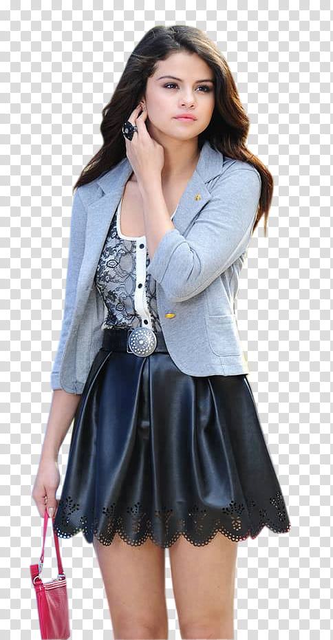 Selena Gomez, selina gomez in blue coat transparent background PNG clipart