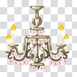 Chandelier , brown and white lighted uplight chandelier illustration transparent background PNG clipart