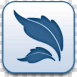 Albook extended blue , blue leaves logo transparent background PNG clipart
