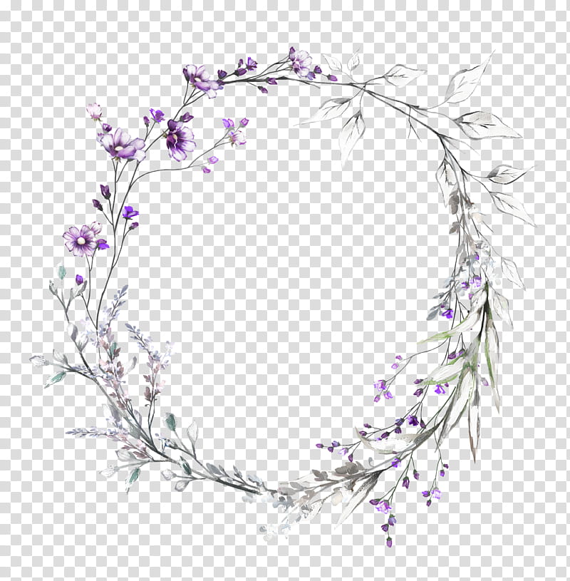 Purple Flower Wreath, Drawing, Painting, Floral Design, Pink Jacket, Branch, Lavender, Violet transparent background PNG clipart